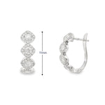 Load image into Gallery viewer, Diamond Tile Hoops
