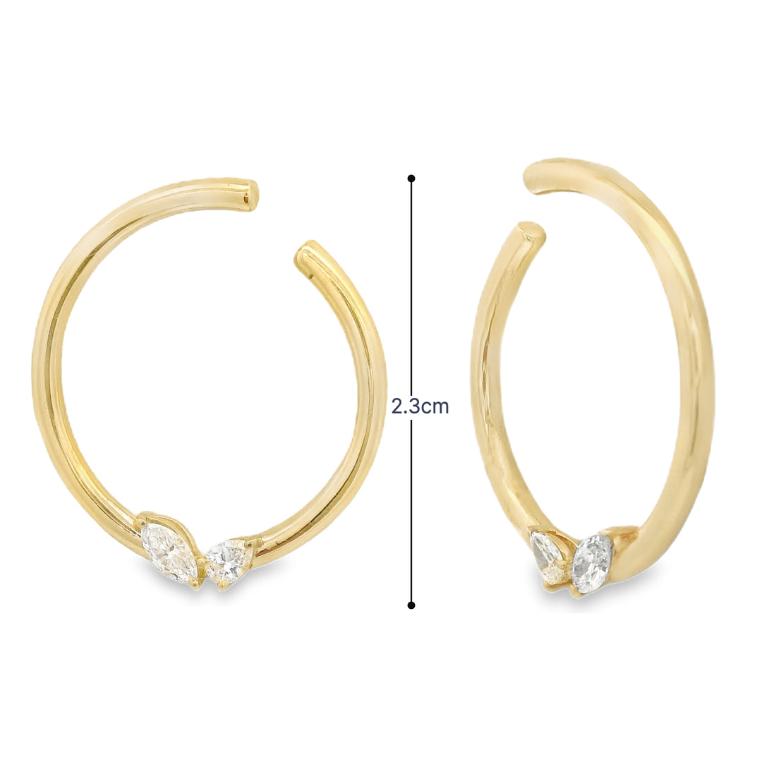 Diamond Whisper Hoops