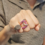 Load image into Gallery viewer, Interlaced Diamonds &amp; Pink Sapphires
