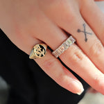 Load image into Gallery viewer, Hand-Engraved Mini Signet Ring
