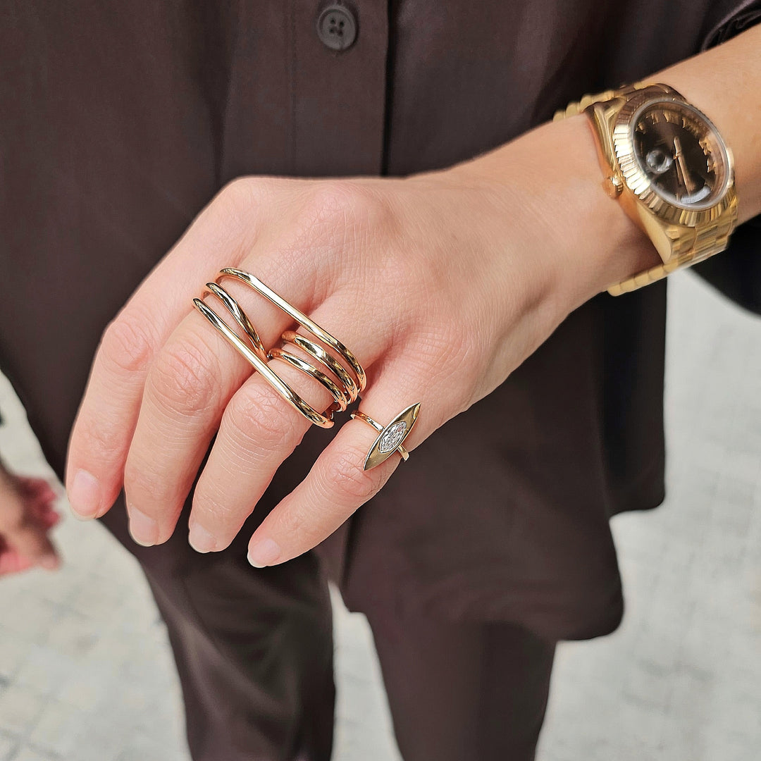 Gold Wired Double-Ring