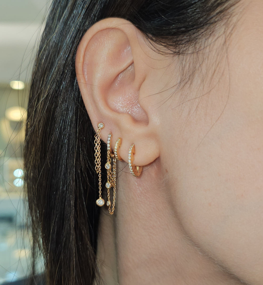 Starey Diamond Hoops (Small Model)