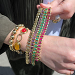 Load image into Gallery viewer, Emerald Delights Tennis Bracelet
