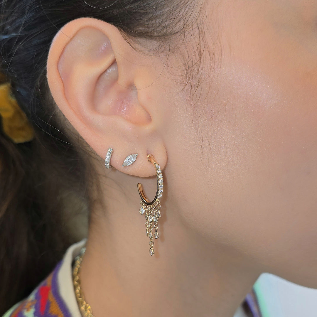 Dripping Diamond Hoops