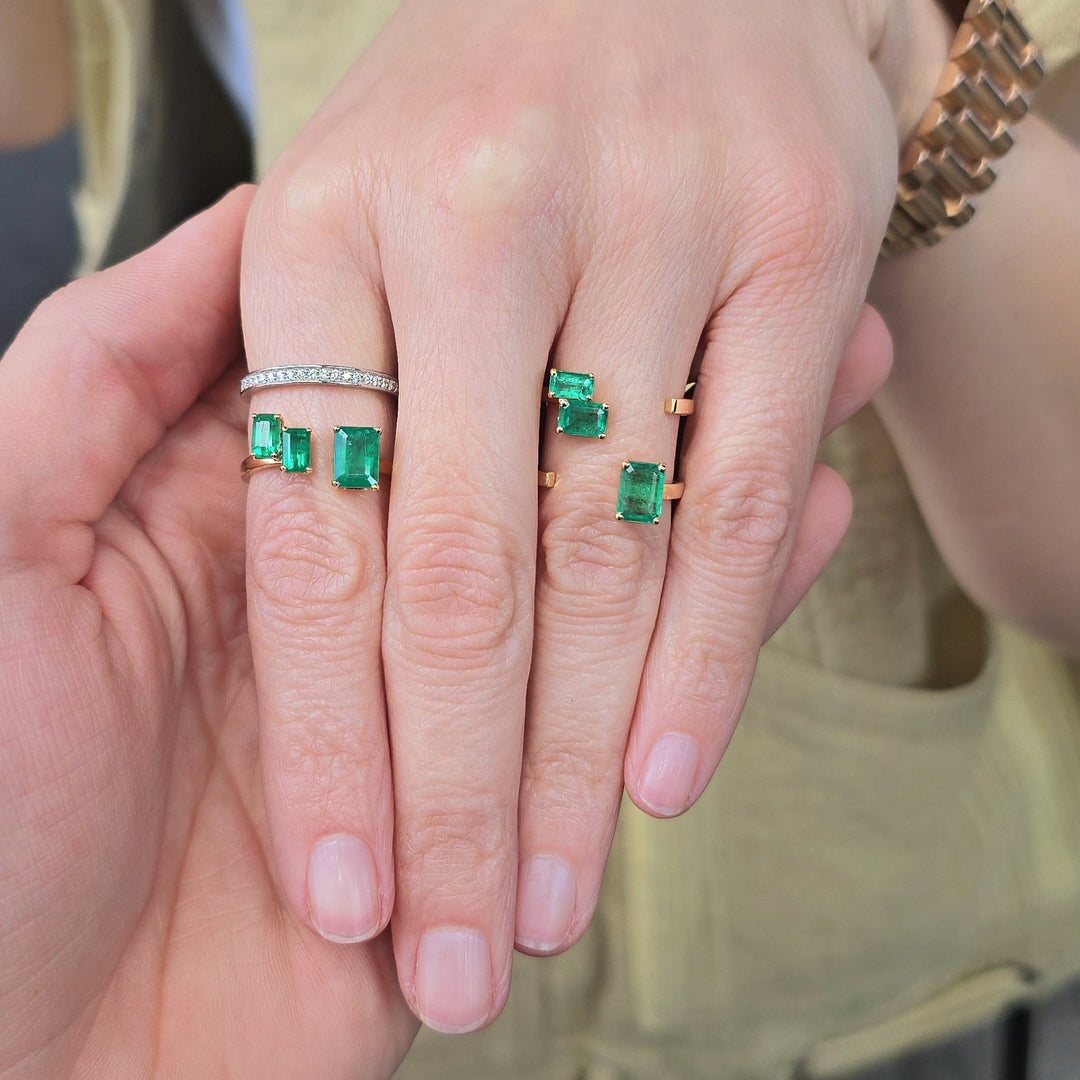 Duplex Emerald Ring