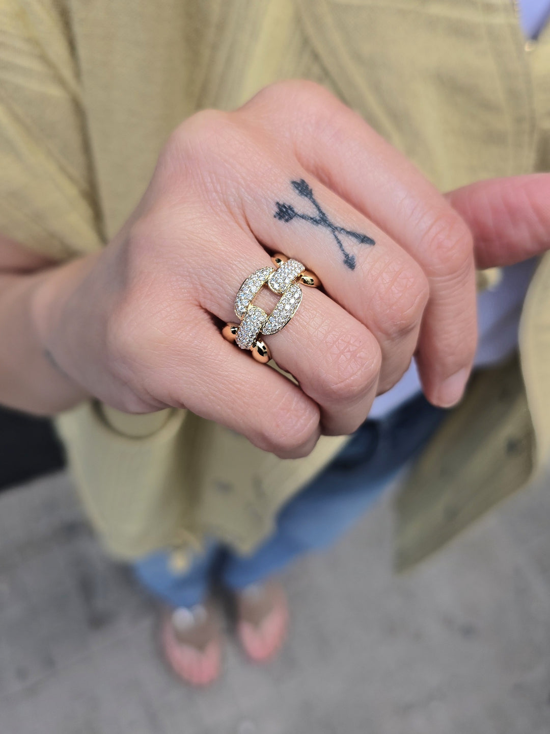 Bold Diamond Cuban Ring