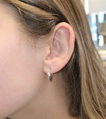 Load image into Gallery viewer, Classic Hoops à la Pear Diamond
