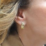 Load image into Gallery viewer, Diamond Polkadot Large Hoops
