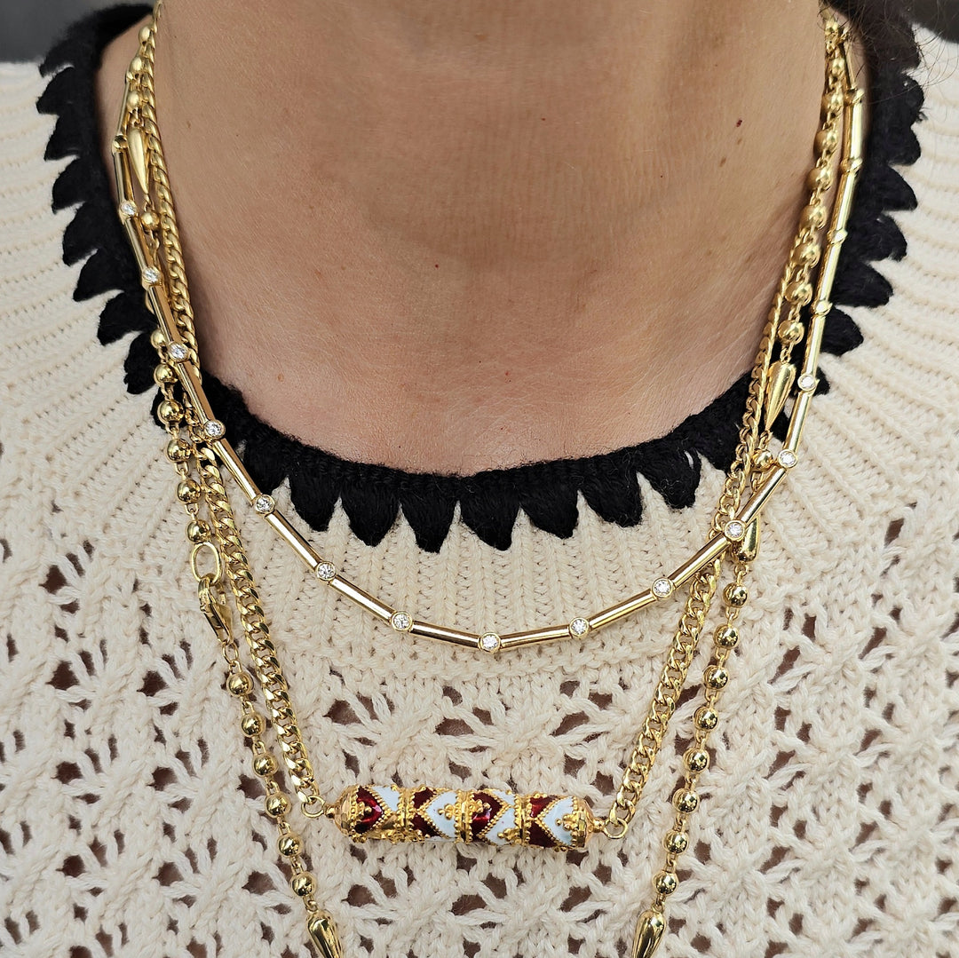 Rodded Tennis Necklace