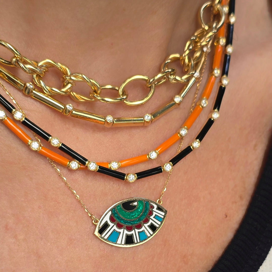 Rodded Tennis Necklace