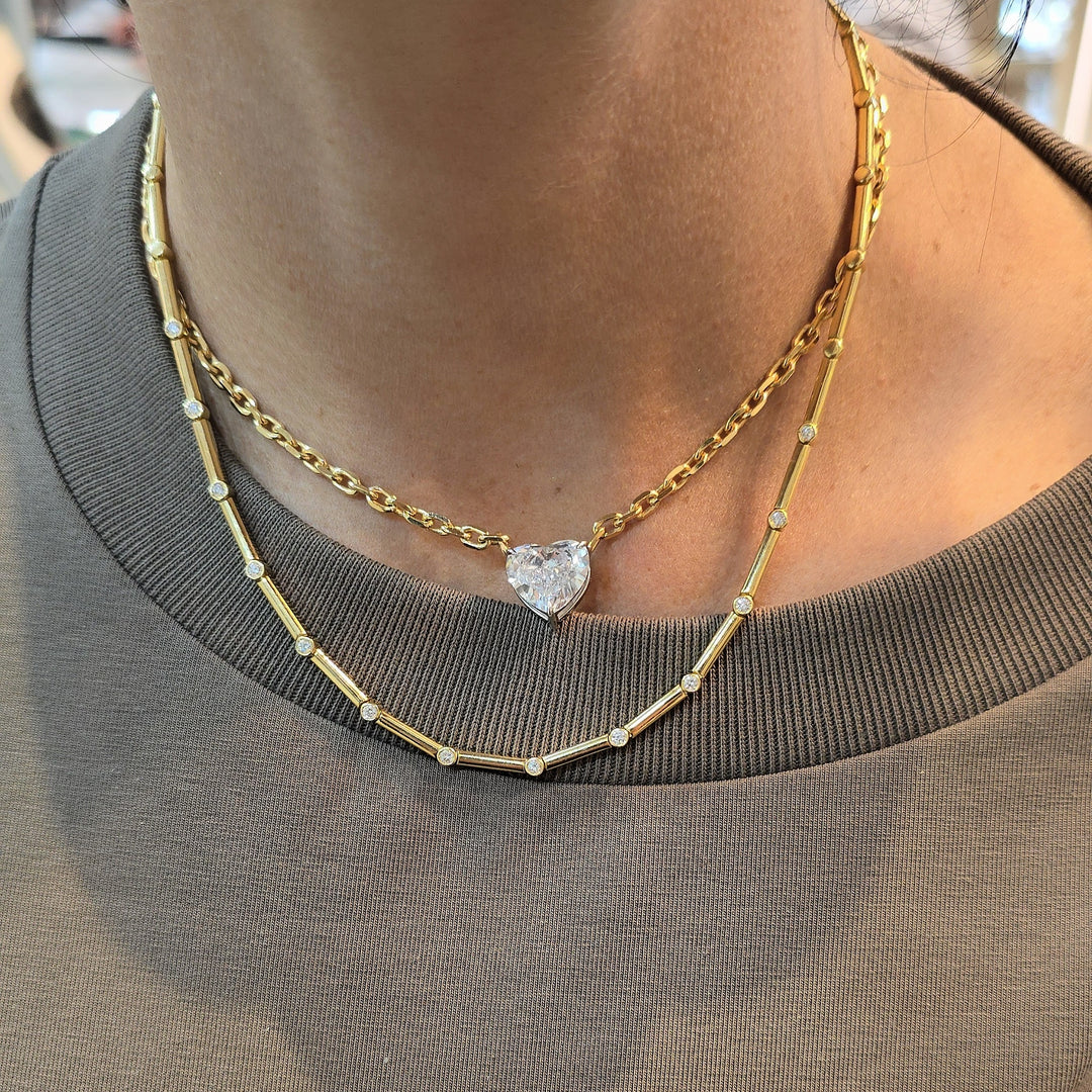 Rodded Tennis Necklace