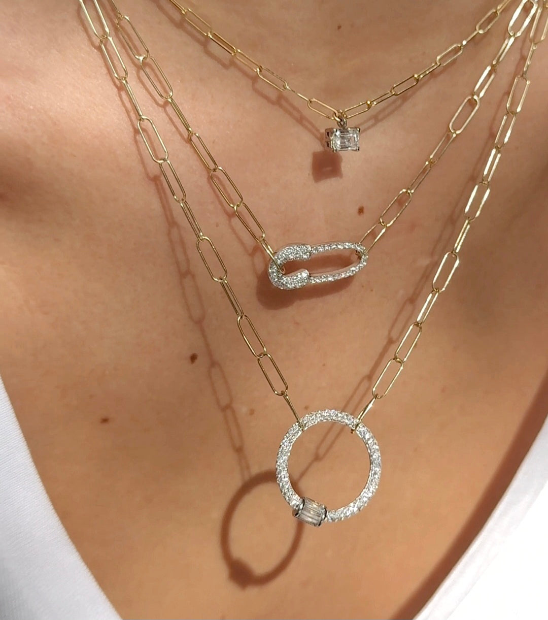 Diamond Halo Necklace