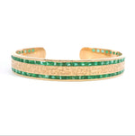Load image into Gallery viewer, Emerald Baguettes Ayat Al Kursi Bangle
