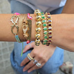 Load image into Gallery viewer, Emerald Delights Tennis Bracelet
