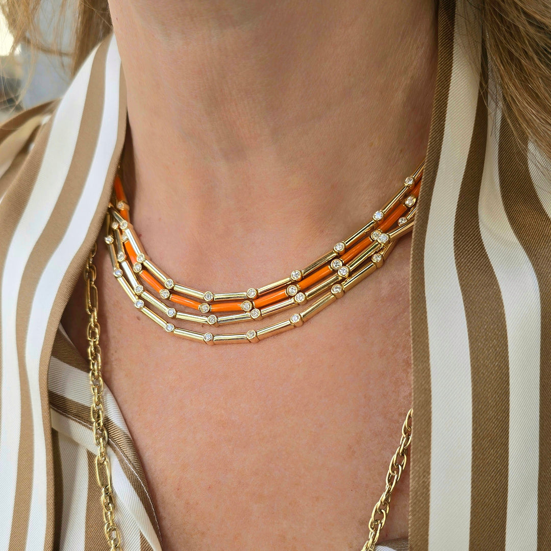 Rodded Tennis Necklace