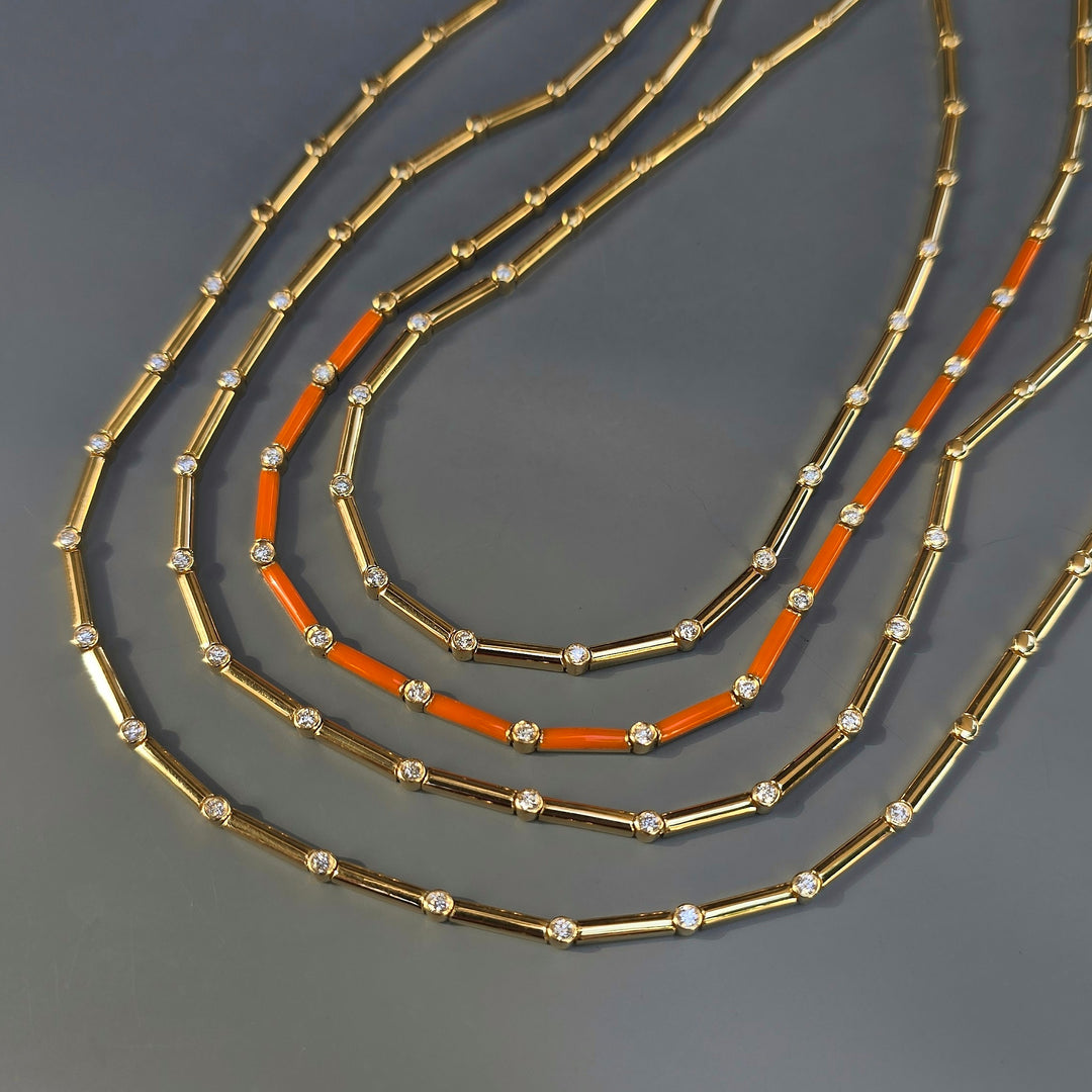 Rodded Tennis Necklace