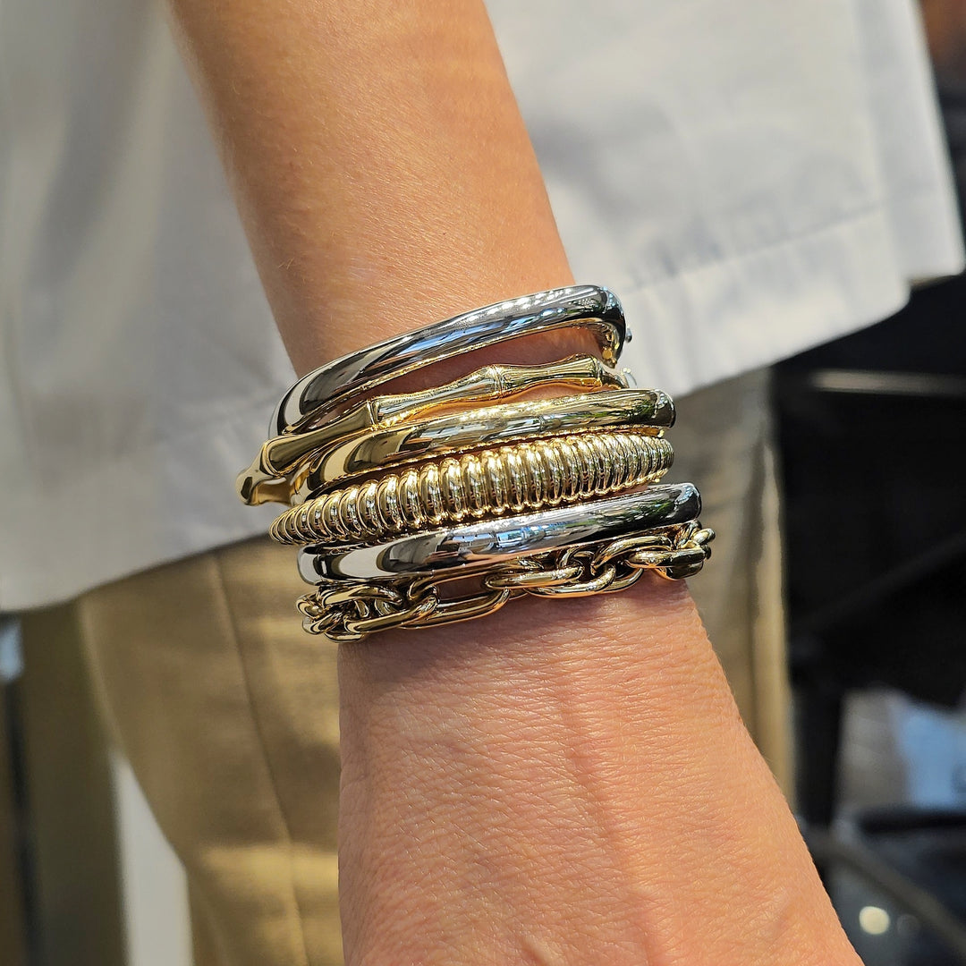 Ribbed Gold Bracelet