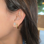 Load image into Gallery viewer, Diamond Polkadot Small Hoops
