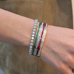 Load image into Gallery viewer, Emerald Baguette Channel-Set Bracelet
