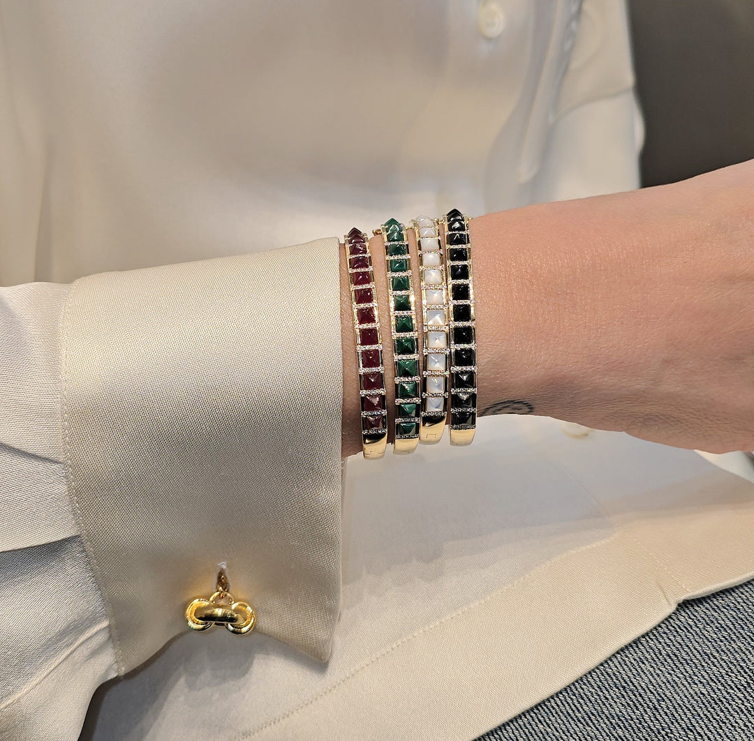 Agate Pyramid Bracelet