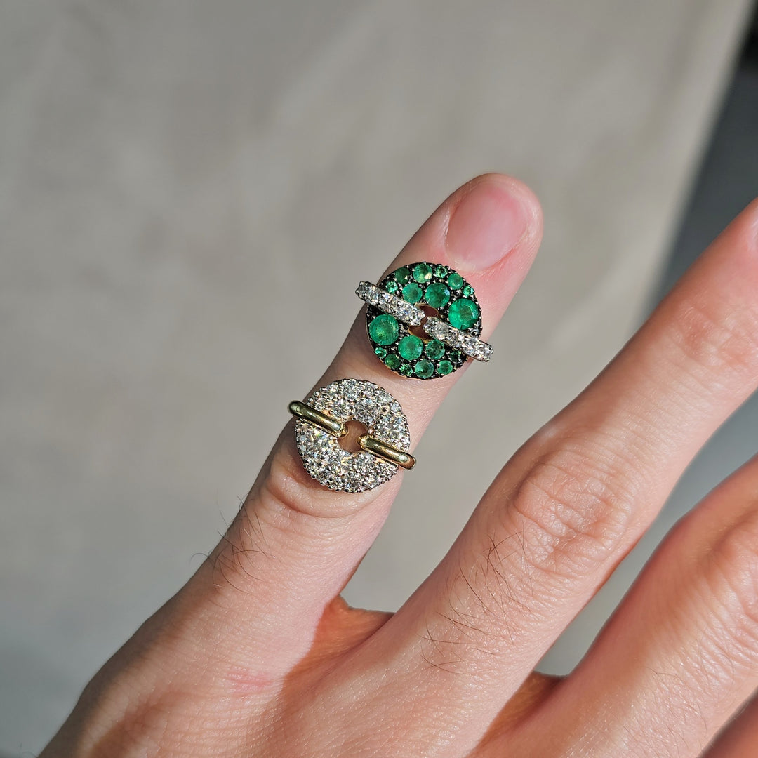Emerald Glazed Donut Ring
