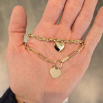 Load image into Gallery viewer, Knotted Chain Heart Bracelet
