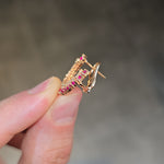Load image into Gallery viewer, Ruby &amp; Diamonds Halo Hoops

