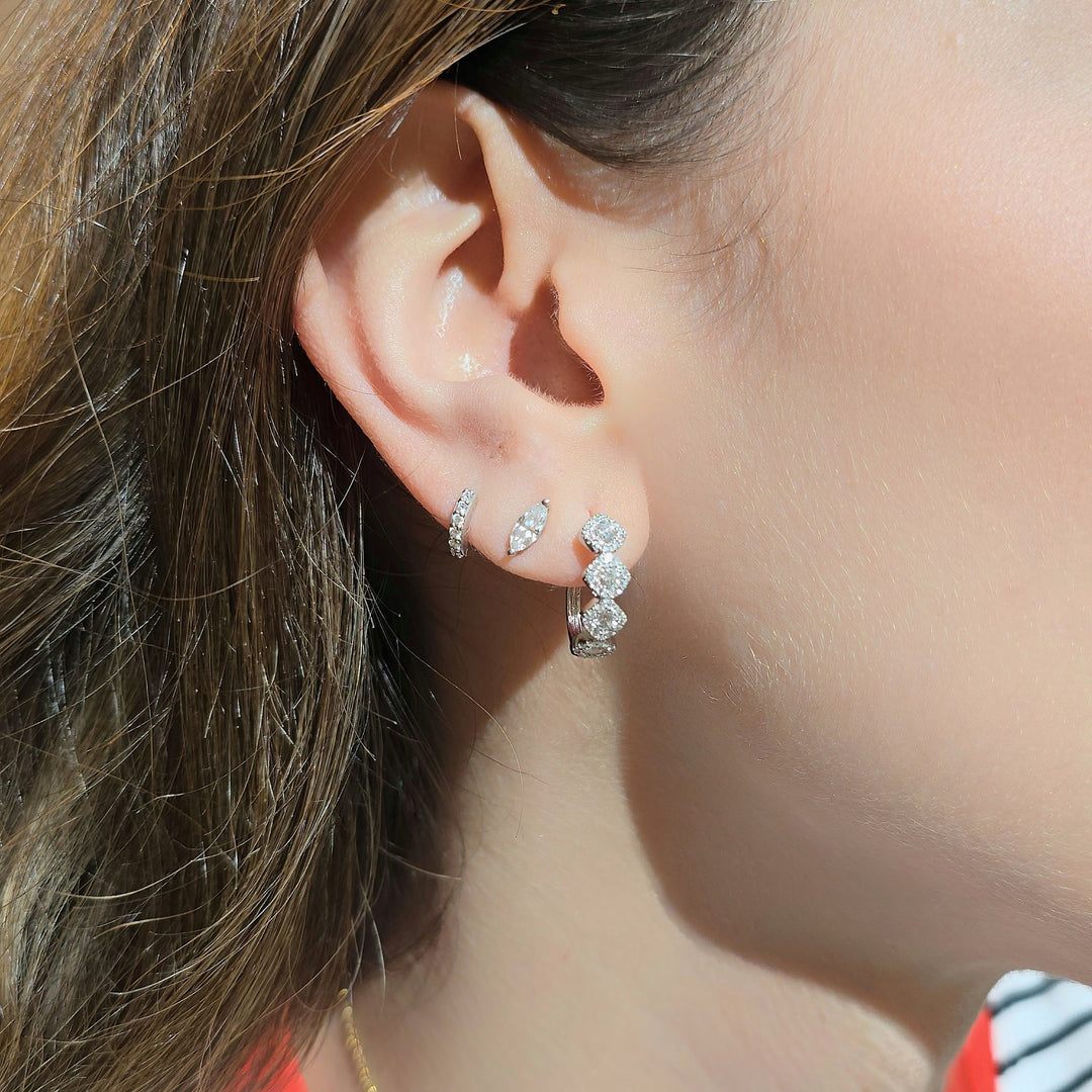 Diamond Tile Hoops