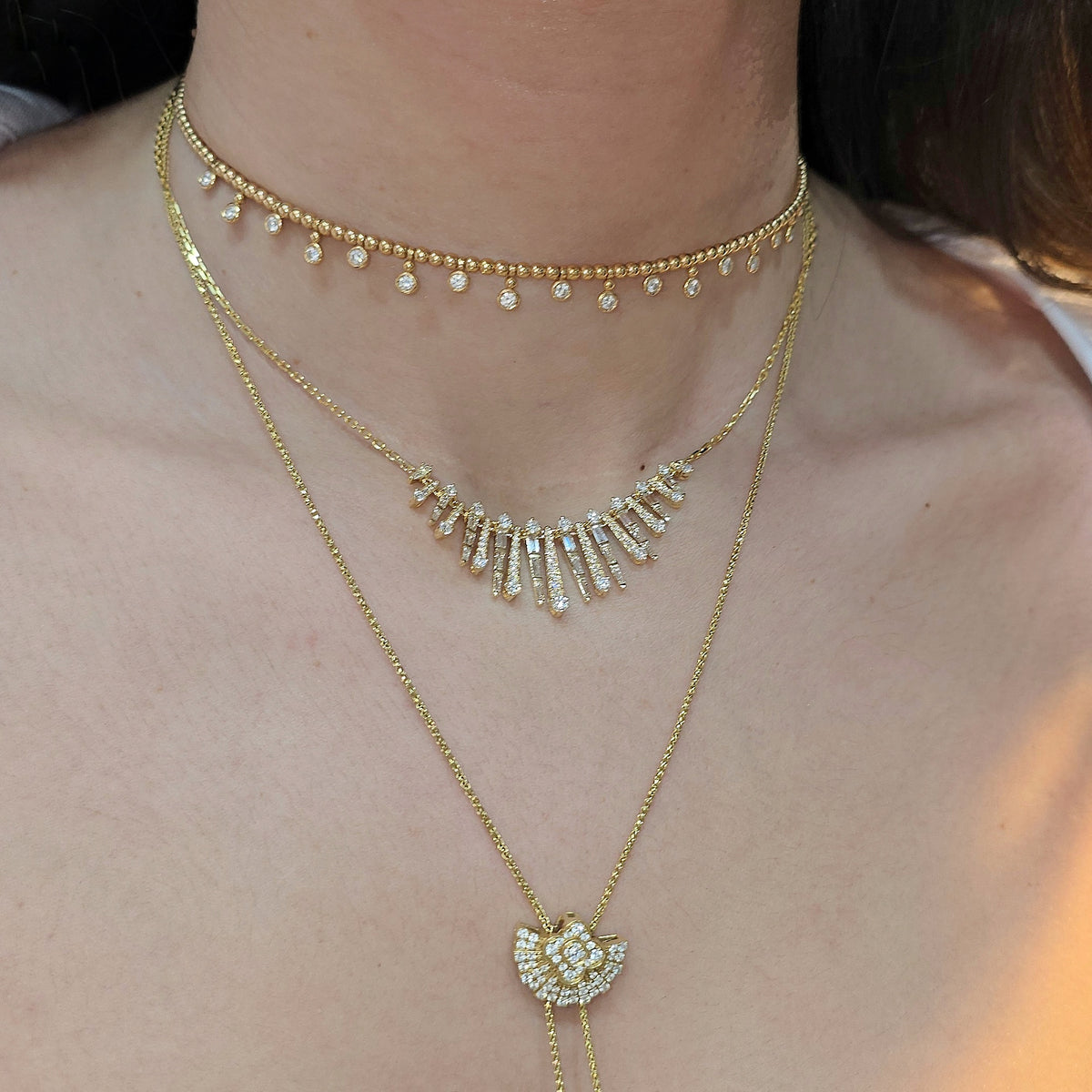 Aurora diamond necklace