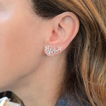 Load image into Gallery viewer, Diamond Vine Earrings
