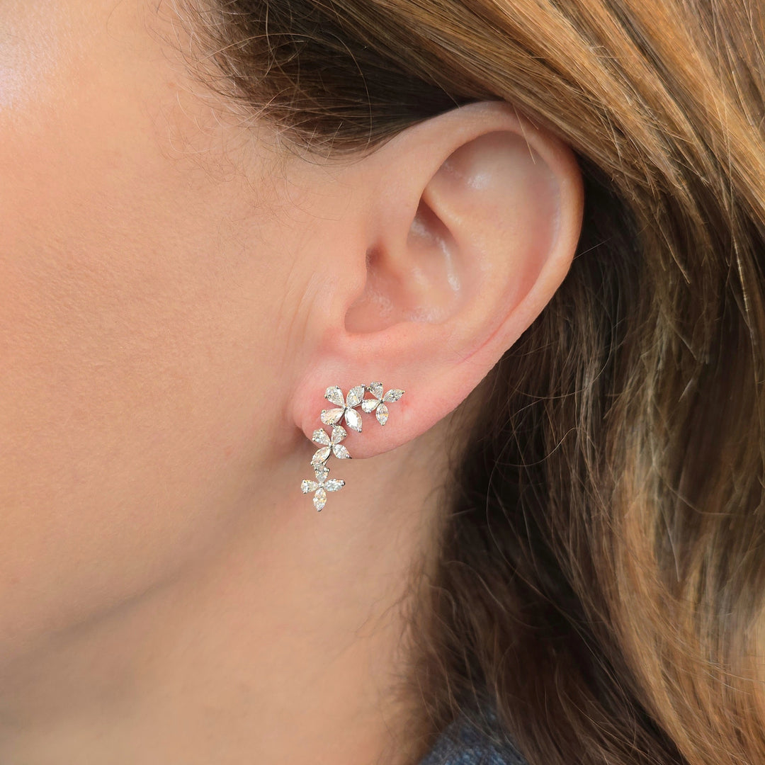 Diamond Vine Earrings