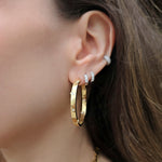 Load image into Gallery viewer, Scattered Diamonds Hoops
