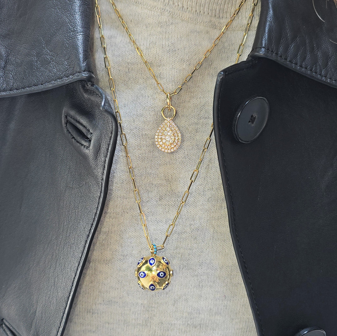 Layered Drop Diamond Necklace