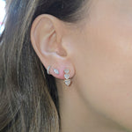 Load image into Gallery viewer, Triple-Heart Illusion Diamond Earrings
