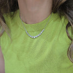 Load image into Gallery viewer, Pear Diamond-Illusion Graduating Necklace
