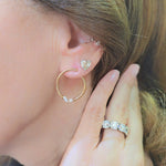 Load image into Gallery viewer, Diamond Whisper Hoops
