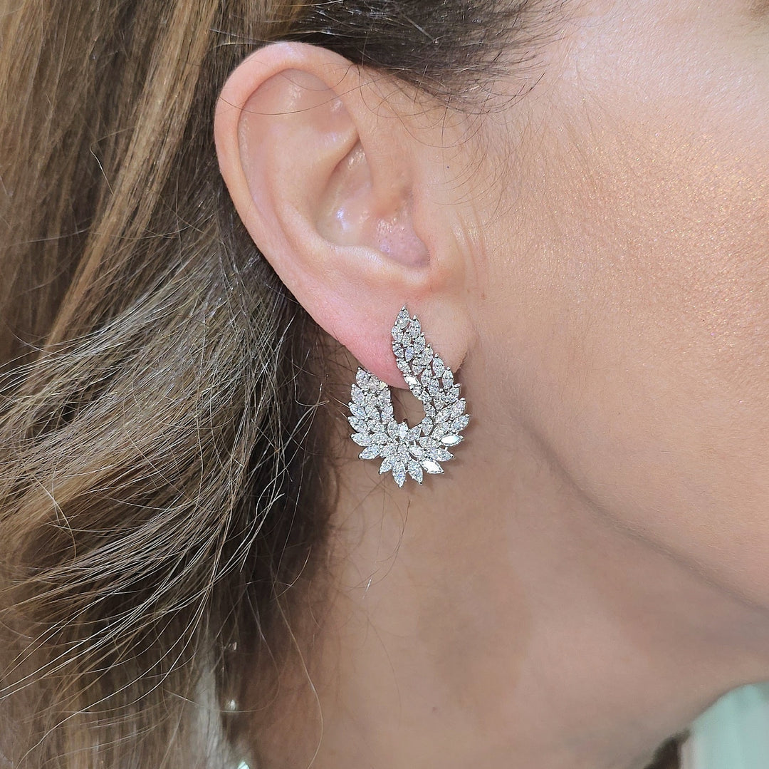 Diamond Plume Earrings