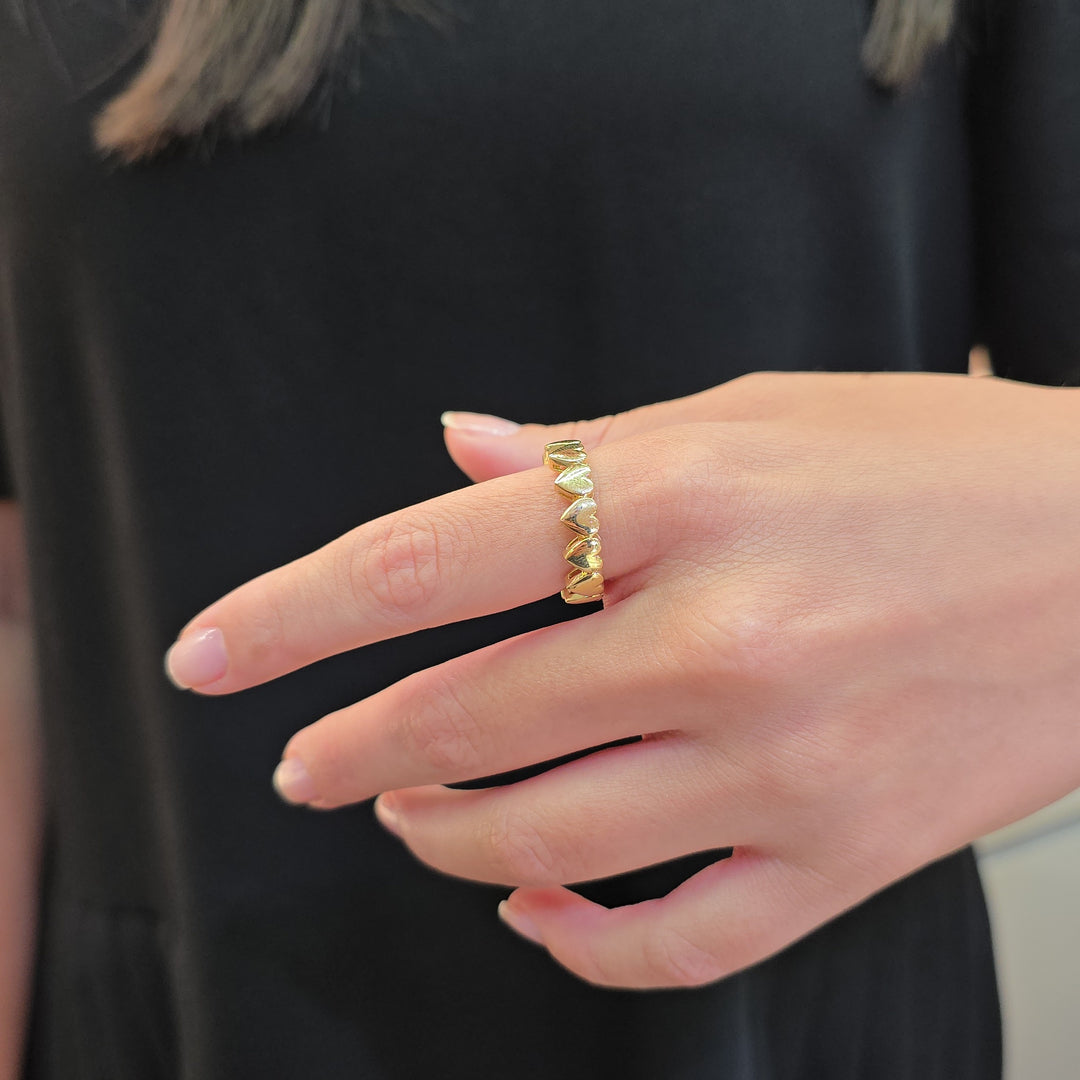 Gold Hearts Ring
