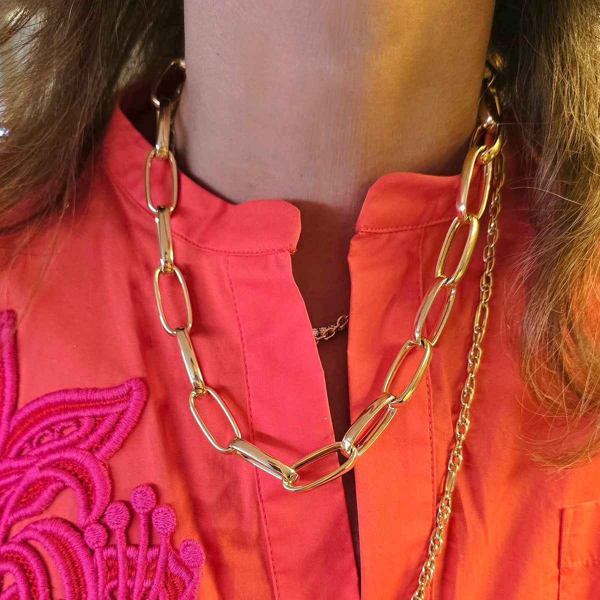 Chunky paperclip chain