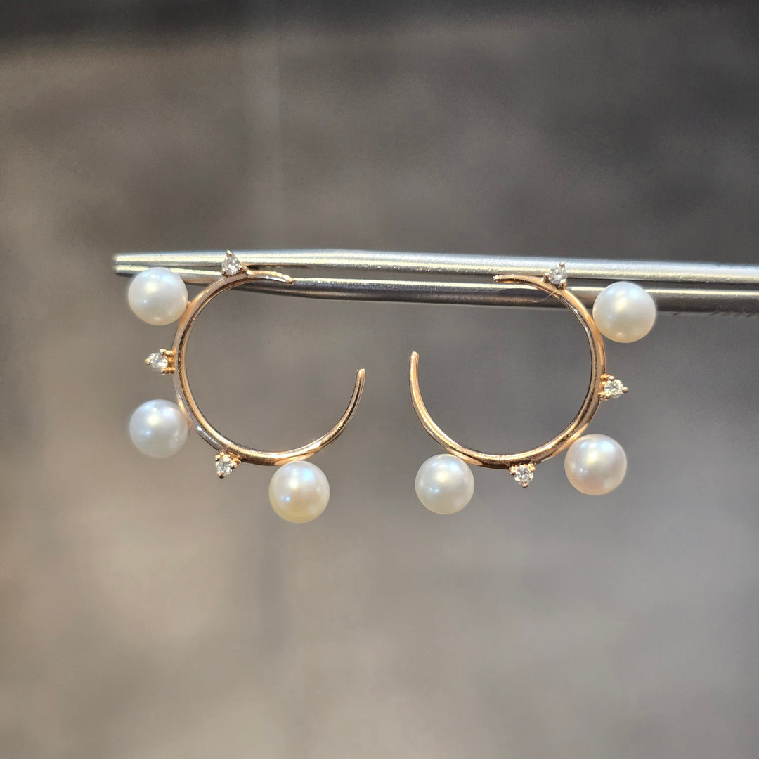 Celestial Pearl Hoops