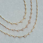 Load image into Gallery viewer, Semi-Bezel Pear Illusion Necklace
