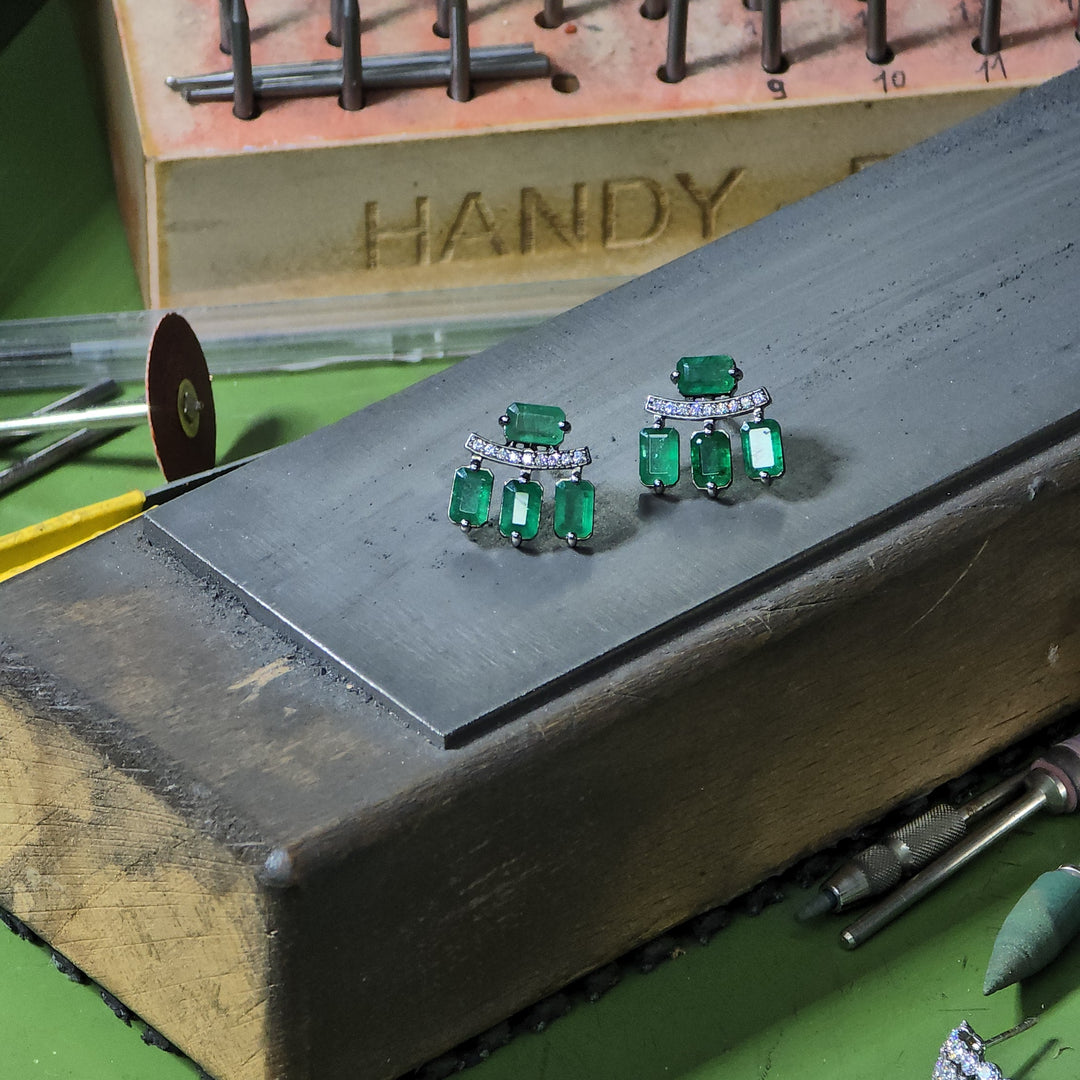 Emerald Arc Earrings
