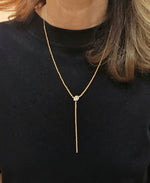 Load image into Gallery viewer, Bubbles &amp; Pear Diamond Lariat
