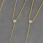 Load image into Gallery viewer, Bubbles &amp; Pear Diamond Lariat
