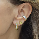 Load image into Gallery viewer, Diamond Signal Hoops
