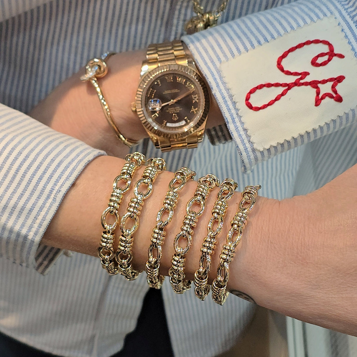 Link'locked chain bracelet