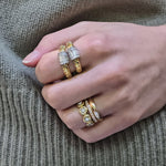 Load image into Gallery viewer, Cluster-Baguette Tubogas Ring
