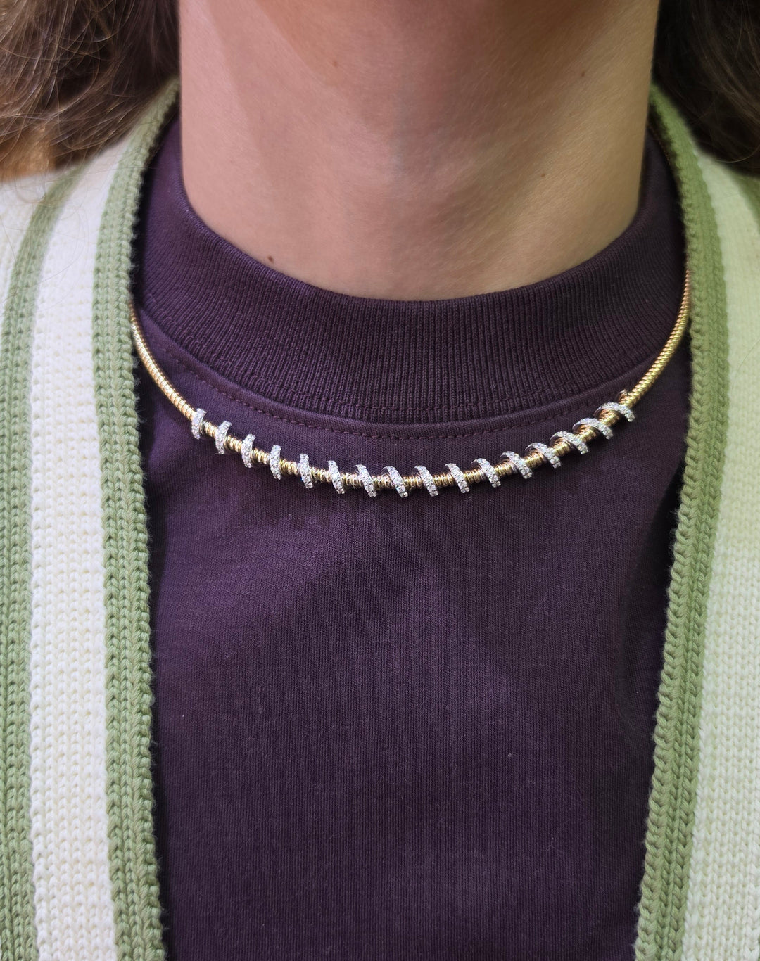Diamond Coil Necklace