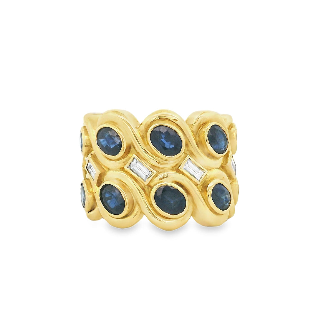 Sapphire Labyrinth Ring