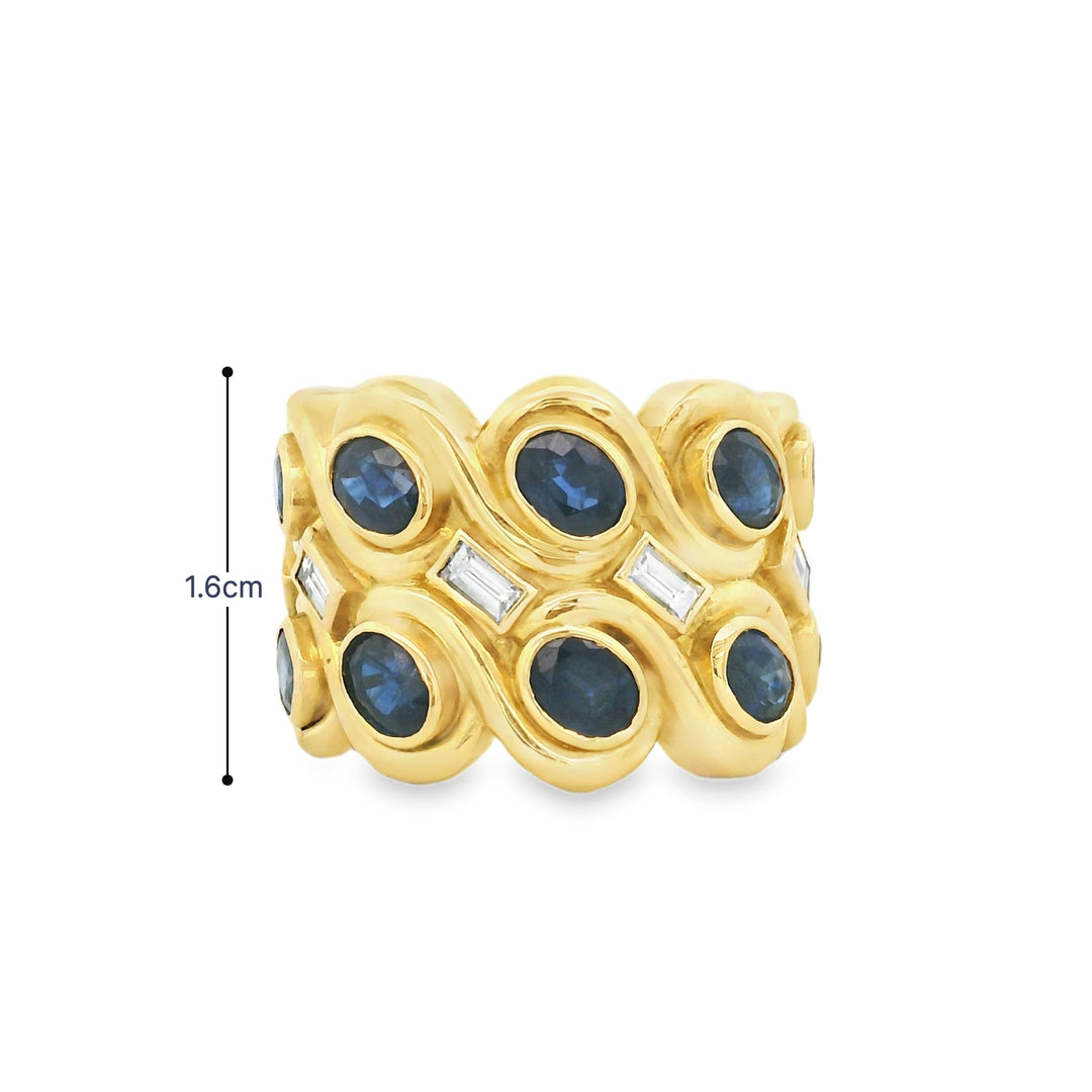 Sapphire Labyrinth Ring